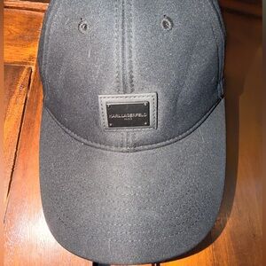 Karl Lagerfeld Black Adjustable Cap